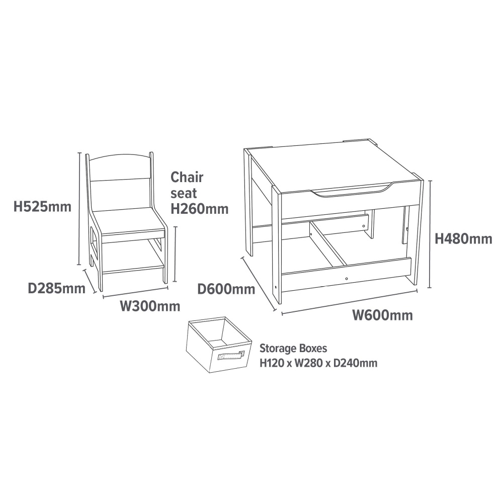 White Table and Chairs | Kid's Table | Liberty House Toys